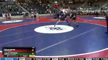 132 lbs Champ. Round 2 - Cailey Pittman, Springdale Har-Ber vs Malia Kehne, Fayetteville