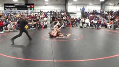 144 lbs Cons. Round 2 - Evan Flexter, Highlands Ranch vs Jaykob West, Central