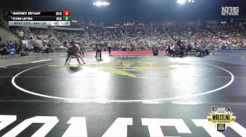 G6A-130 lbs Semifinal - Whitney Bryant, MUSTANG (Girls) vs Kyah Leyba, BROKEN ARROW (Girls)