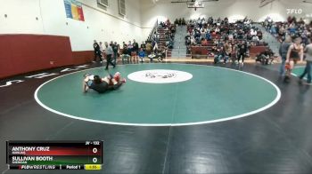 132 lbs Champ. Round 2 - Sullivan Booth, Sheridan vs Anthony Cruz, Rawlins