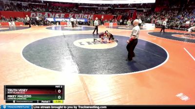 2A 113 lbs Semifinal - Truth Vesey, Rock Island (H.S.) vs Mikey Malizzio, Lombard (Montini)