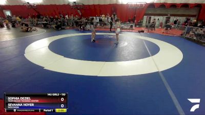 110 lbs Semifinal - Sophia DeZiel, Team Nazar Training Center vs Sevanna Hoyer, Wisconsin