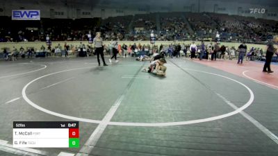 52 lbs Consi Of 8 #2 - Timmy McCall, Fort Gibson Youth Wrestling vs Gray Fife, Tecumseh Youth Wrestling