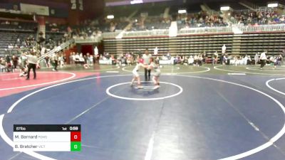 87 lbs Rr Rnd 1 - Mackenzy Barnard, Pomona Elite vs Britton Bratcher, Victory WC Loveland