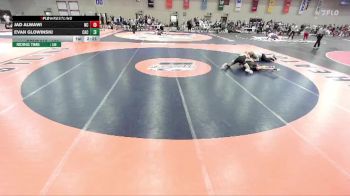 133 lbs Cons. Round 2 - Evan Glowinski, Carthage College vs Jad Alwawi, North Central