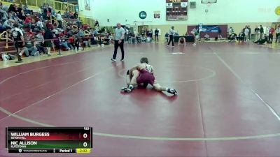 125 lbs Cons. Semi - Nic Allison, Kutztown vs William Burgess, Seton Hill