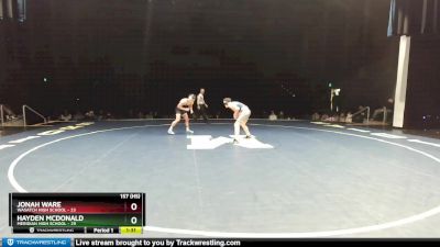 157 (HS) Finals (2 Team) - Hayden McDonald, Meridian High School vs Jonah Ware, Wasatch High School