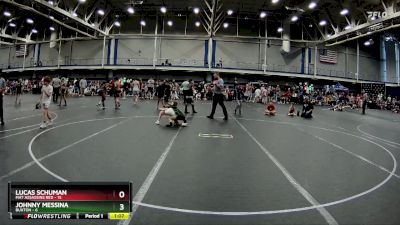 64 lbs Round 1 (4 Team) - Johnny Messina, Buxton vs Lucas Schuman, Mat Assassins Red