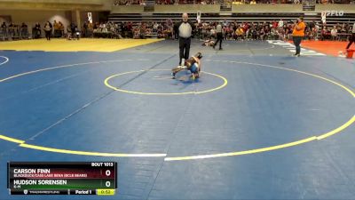 45 lbs Champ. Round 1 - Carson Finn, Blackduck/Cass Lake Bena (BCLB Bears) vs Hudson Sorensen, K-M