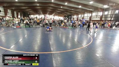 82 lbs Cons. Round 3 - Michael Lacey, North Sanpete Hawk Wrestling vs Cooper Allen, Champions Wrestling Club