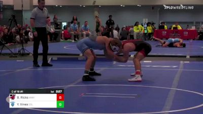 125 lbs C Of 16 #1 - Bridger Ricks, Western Wyoming vs Yanni Vines, Columbia