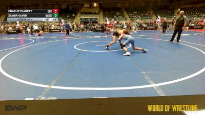 95 lbs Consi Of 4 - Charlie Flanery, Cowboy Wrestling Club vs Zavier Olver, Mat Assassins