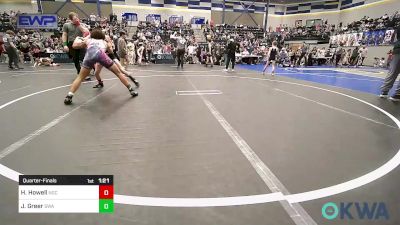 92 lbs Quarterfinal - Haygen Howell, Norman Grappling Club vs Jett Greer, Shelton Wrestling Academy