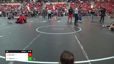 68 lbs Quarterfinal - Cole Martin, Greater Heights Wrestling vs Joseph Benallo, Ridge Wrestling