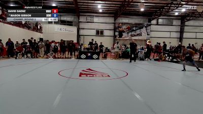 61 kg Champ. Round 2 - David Saenz, Wyoming Wrestling Reg Training Ctr vs Mason Gibson, SKWC