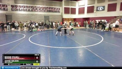 105 lbs Round 1 - Kayde Nelson, Ben Lomond vs Boone Staheli, Bear River Jr High Wrestling C