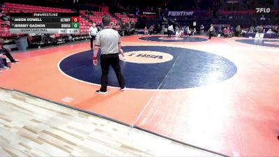 1A 285 lbs Quarterfinal - Jason Dowell, Belleville (Althoff Catholic) vs Jeremy Gagnon, Seneca