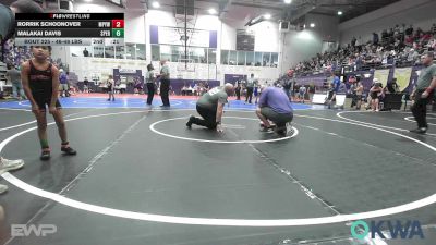46-49 lbs Semifinal - Renezmae Merrell, Mannford Pirate Youth Wrestling vs Maculey Andrews, Raw Wrestling Club