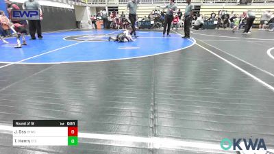 49 lbs Round Of 16 - Jensen Oss, Saints Youth Wrestling Club vs TeeJay Henry, Comanche Takedown Club