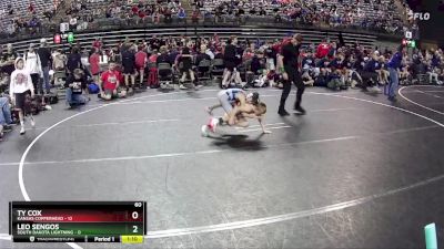 60 lbs Quarterfinals (8 Team) - Ty Cox, Kansas Copperhead vs Leo Sengos, South Dakota Lightning