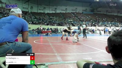 150 lbs Consi Of 16 #2 - Keybenzi Gallegos, Hilldale vs Emily Smith, Little Axe Women's Wrestling