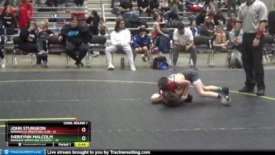 60 lbs Cons. Round 1 - John Sturgeon, Grandville Wrestling Club vs Iversynn Malcolm, Donahue Wrestling Academy