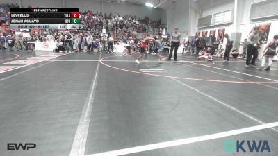 61 lbs Consi Of 16 #2 - Levi Ellis, Tulsa North Mabee Stampede vs Jonah Aguayo, Grove Takedown Club