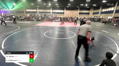 54 lbs Round Of 32 - Mireya Weber, Peterson Grapplers vs Kayceon O?Bannon, Ford Dynasty WC