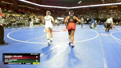 155 Class 1 lbs Champ. Round 1 - Mya Sackrey, Brookfield vs Shanell Williams, Sikeston