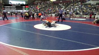 4A 157 lbs 3rd Place Match - Cutter Franks, GRAVETTE HIGH SCHOOL vs Dalton Langley, Bauxite High School