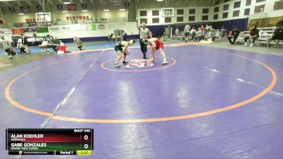 125 lbs Semifinal - Gabe Gonzales, Grand View (Iowa) vs Alan Koehler, Nebraska