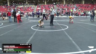 64 lbs Semifinal - Haiden Moore, Tonganoxie Wrestling Club vs Breck Simon, Hays Wrestling Club