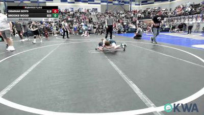52 lbs Rr Rnd 2 - Obadiah Boyd, Harrah Little League Wrestling vs Brooks Wood, Husky WC
