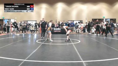 135 lbs Cons. Quarters - Chloe Zacherl, Gold Schopp Wrestling Club vs Emily Sarr, Montco RTC
