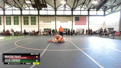 146-160 lbs Champ. Round 1 - Zayne Zinkgraf, Vandalia Jr High School vs Braxton Tolley, Young Warrior Wrestling Academ