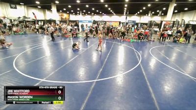 80 lbs Round 4 - Jre Whitford, Team Pride Academy vs Mason Worden, Gold Rush Wrestling