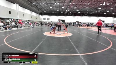 130 lbs Semifinal - Ayamba Abunaw, North Point vs Layla Anthony, Paola