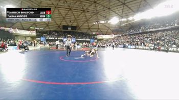 Boys 4A 132 lbs Champ. Round 1 - Jameson Bradford, Lake Stevens vs Alika Angeles, Kentridge