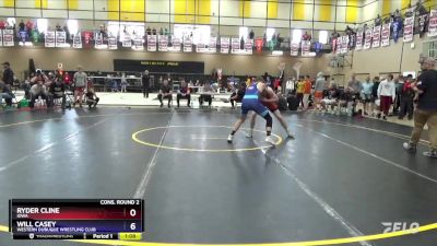 150 lbs Cons. Round 2 - Ryder Cline, Iowa vs Will Casey, Western Dubuque Wrestling Club