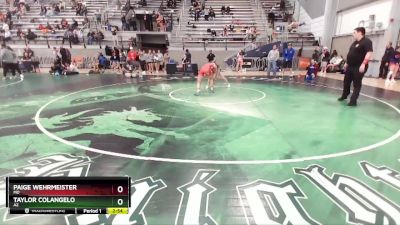 62 lbs Cons. Round 3 - Paige Wehrmeister, MO vs Taylor Colangelo, AZ