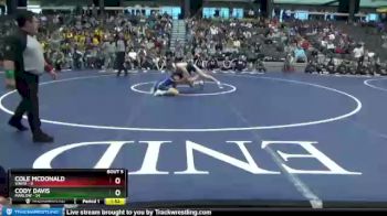 160 lbs Semifinals (8 Team) - Cody Davis, Marlow vs Cole McDonald, Vinita