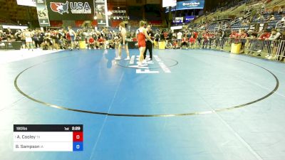 190 lbs Rnd Of 32 - Aiden Cooley, TX vs Brody Sampson, IA