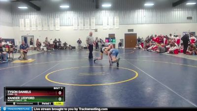 106 lbs Quarters & 1st Wb (16 Team) - Tyson Daniels, Cook vs Xander Ledford, Banks County