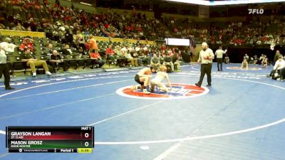 120 Class 2 lbs Cons. Round 1 - Mason Grosz, Knob Noster vs Grayson Langan, St. Clair