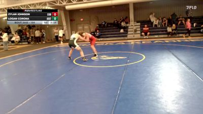 184 lbs Cons. Round 3 - Logan Corona, Adams State vs Zylan Johnson, Cowley College