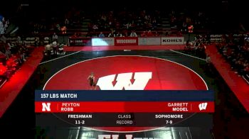 157lbs Match: Peyton Robb, Nebraska vs Drew Scharenbrock, Wisconsin