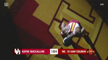 184 lbs Kayne MacCallum, Oklahoma vs. Sam Colbray, Iowa State