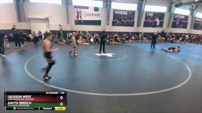 110 lbs Quarterfinal - Jackson West, Apex Grappling Academy vs Gavyn Breech, X-CLUSIVE Wrestling