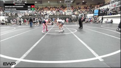 117 lbs Semifinal - Braylee Brittainwinn, Wesley Wrestling Club vs Taylor Covel, Harrah Little League Wrestling