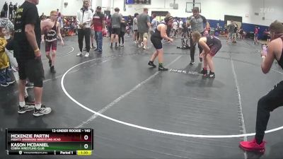 140 lbs Round 3 - McKenzie Partin, Mighty Warriors Wrestling Acad vs Kason McDaniel, Cobra Wrestling Club